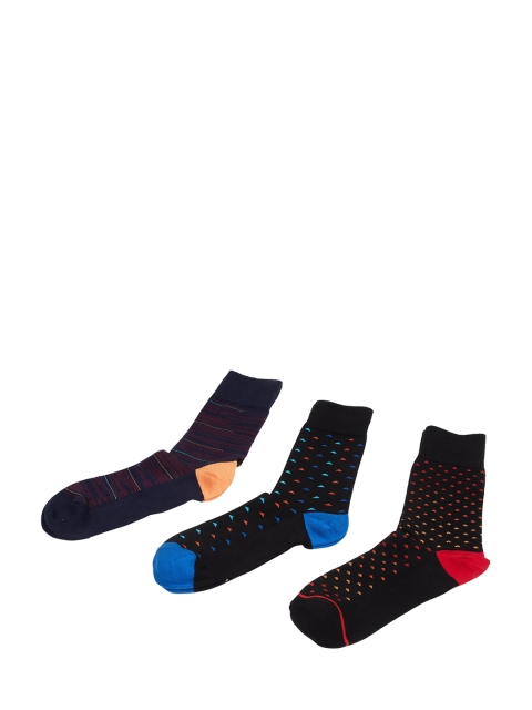 

max Men Pack Of 3 Assorted Above-Ankle Socks