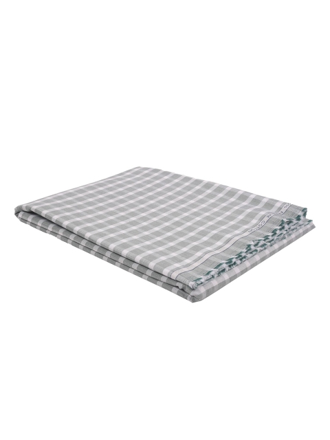 

Raymond Men Grey & White Checked Unstitched Shirt Fabric With Gift Packing Box