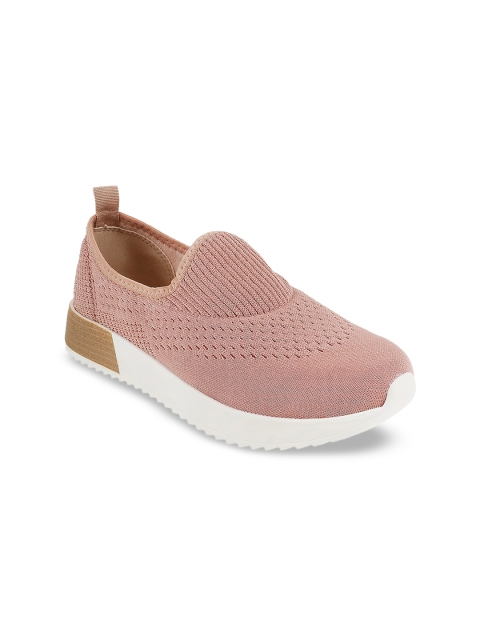

DAVINCHI Women Pink Woven Design Slip-On Sneakers