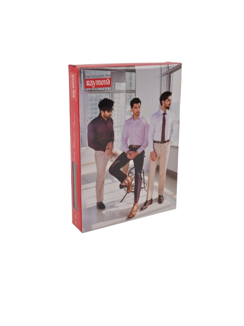 

Raymond Men Pink & Red Checked Shirt Clothing Fabric With Gift Packing Box