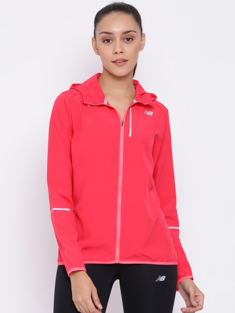

New Balance Women Pink Solid Lightweight Sporty Jacket
