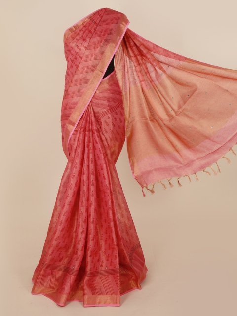 

Pothys Pink Checked Saree