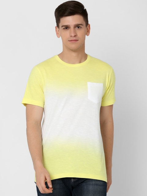 

MARCA Disati Men Yellow Dyed Round Neck T-shirt