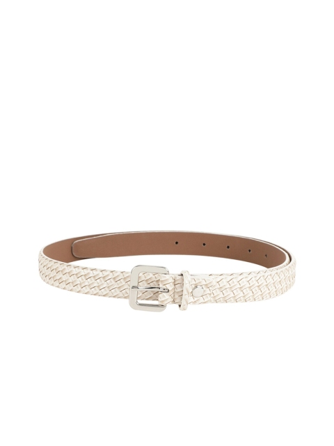 

Alvaro Castagnino Women Cream-Coloured Textured Belt