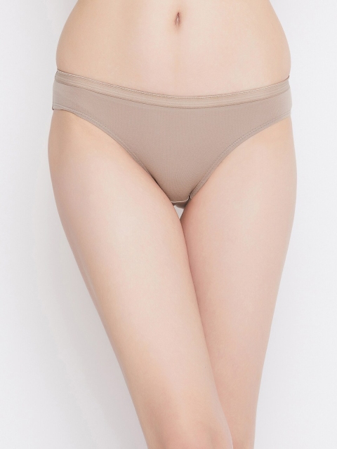 

Clovia Women Beige Solid Bikini Briefs-PN2596E24