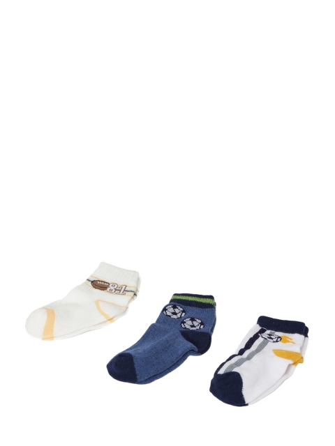 

max Boys Pack Of 3 Assorted Ankle-Length Socks