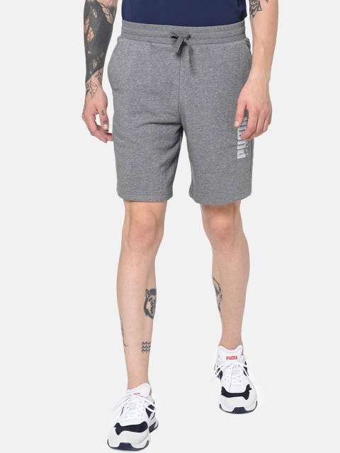 

Puma Men Grey Printed Regular Fit Sports Shorts