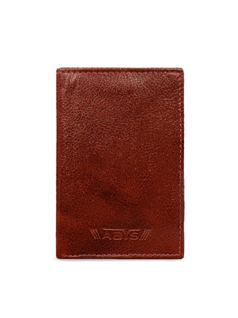 

ABYS Unisex Brown Solid Leather Two-Fold Wallet