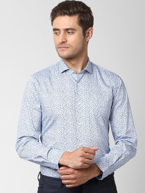 

Peter England Men Blue Slim Fit Printed Casual Shirt