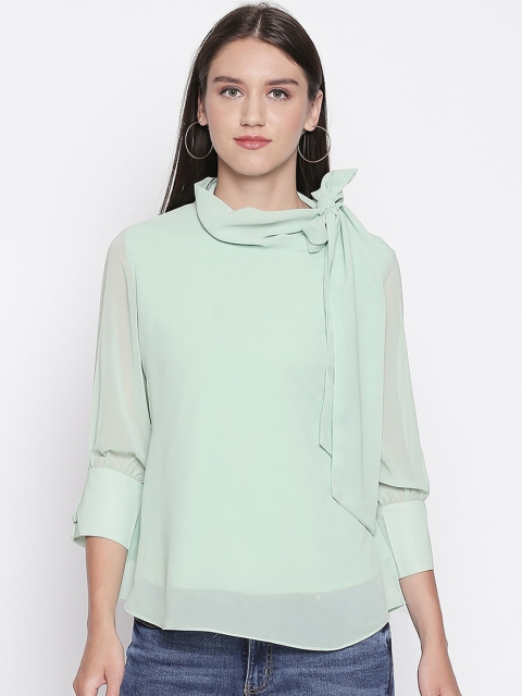 

Mesmerize Women Green Solid Top