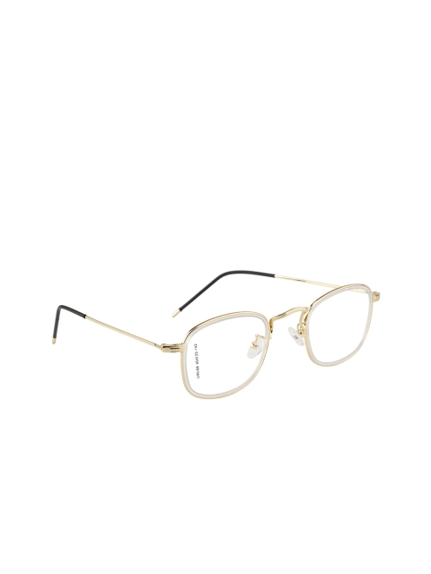 

Clark N Palmer Unisex Gold-Toned Solid Full Rim Square Frames