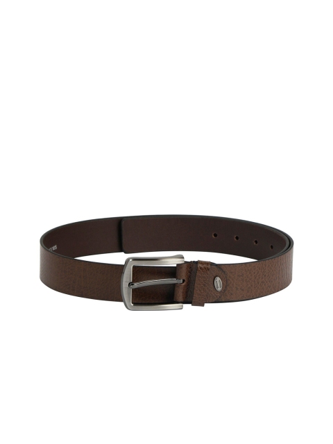 

ZEVORA Men Brown Textured Leather Belt