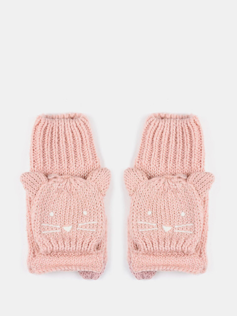 

GAP Pink Cat Face Convertible Mittens