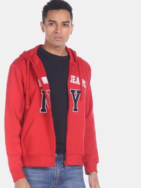 

Aeropostale Men Red Solid Sweatshirt