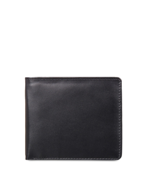 

Leather Zentrum Men Black Solid Genuine Leather Two Fold Wallet