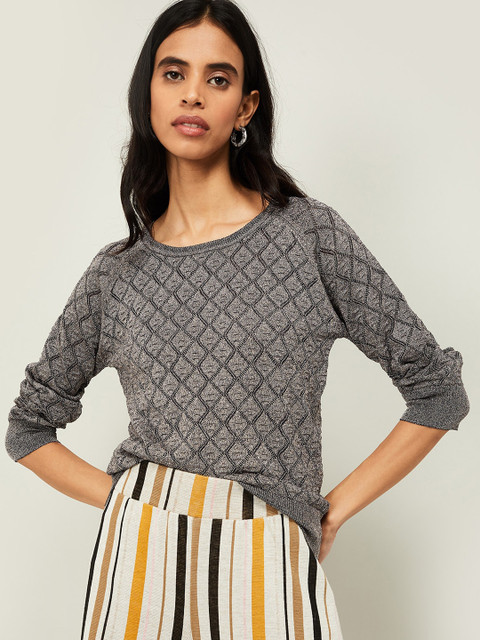 

Bossini Women Taupe Printed Top