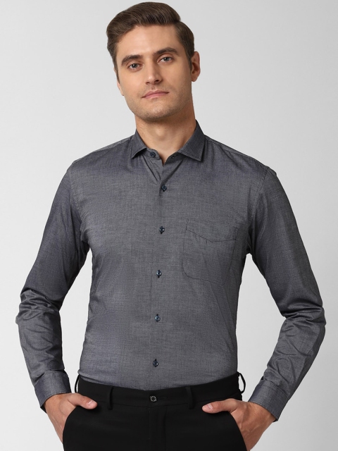 

Peter England Men Grey Slim Fit Self Design Formal Shirt