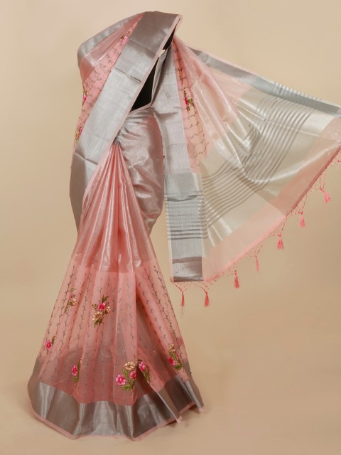 

Pothys Pink Checked Saree