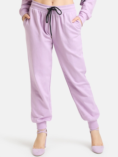 Kazo Women Purple Solid Joggers
