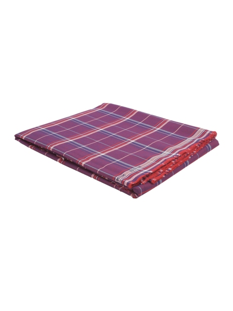 

Raymond Men Purple & Red Checked Unstitched Shirt Fabric With Gift Packing Box