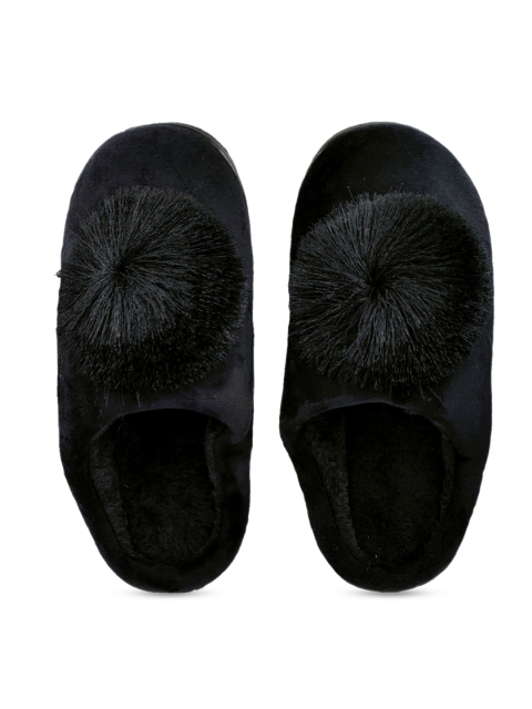 

Pampy Angel Women Black Embellished Room Slippers