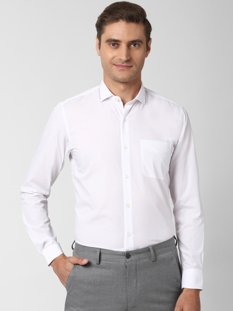 

Peter England Men White Slim Fit Solid Formal Shirt