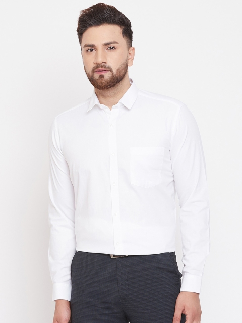 

Canary London Men White Slim Fit Solid Formal Shirt