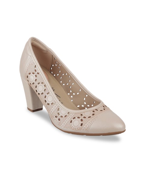 

DAVINCHI Women Beige Solid Pumps
