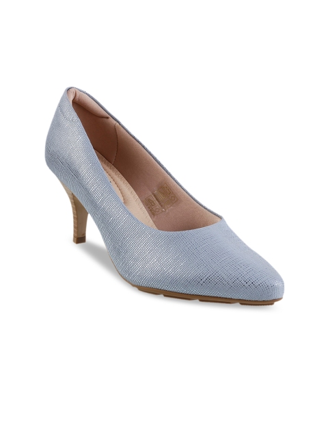

DAVINCHI Women Blue Textured Pumps