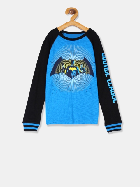 

GAP Boys Blue & Black Batman Print Round Neck T-shirt
