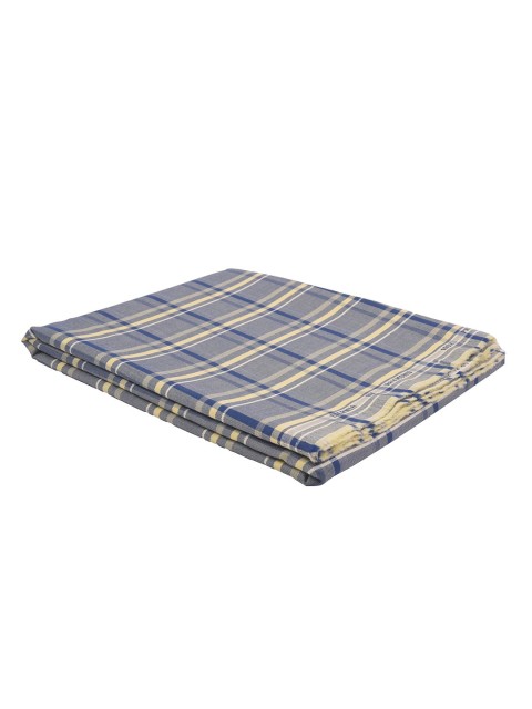 

Raymond Men Blue & Yellow Checked Unstitched Shirt Fabric With Gift Packing Box