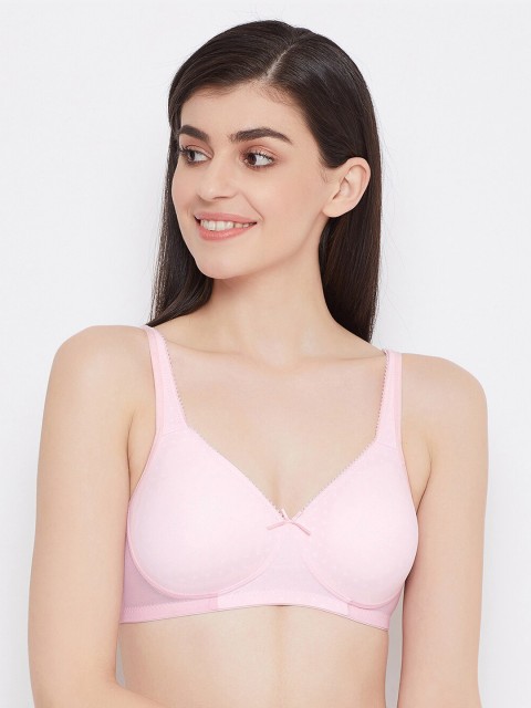 

Clovia Pink Solid Non-Wired Lightly Padded T-shirt Bra BR1386X2236E