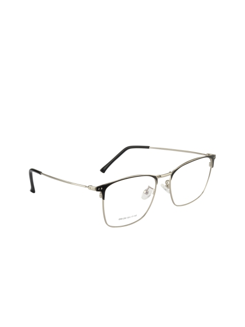

Clark N Palmer Unisex Black & Silver-Toned Solid Square Frames CNP-G90250-C3