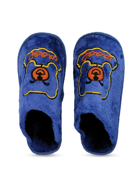 

Pampy Angel Men Blue & Yellow Self Design Room Slippers