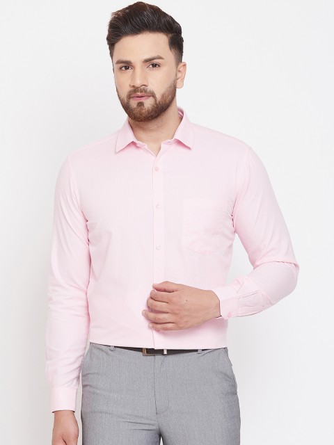 

Canary London Men Pink Slim Fit Solid Formal Shirt