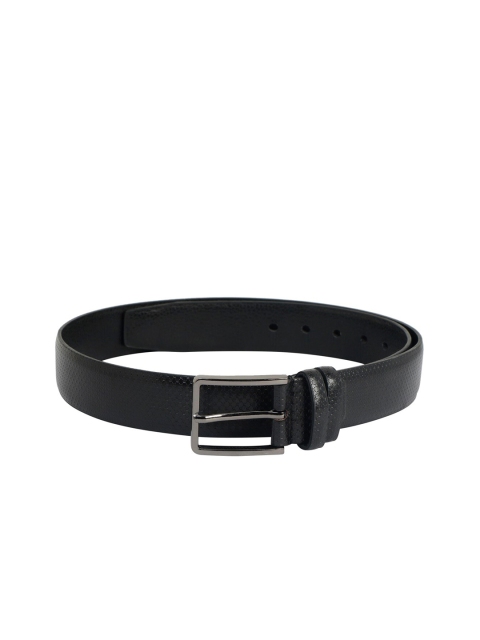 

ZEVORA Men Black Textured Belt