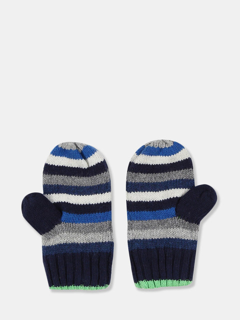 

GAP Boys Blue & Grey Striped Mitten