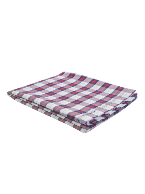 

Raymond Men White & Red Checked Unstitched Shirt Fabric With Gift Packing Box