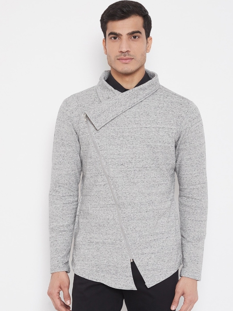 

Hypernation Men Grey Printed Tailored Jacket