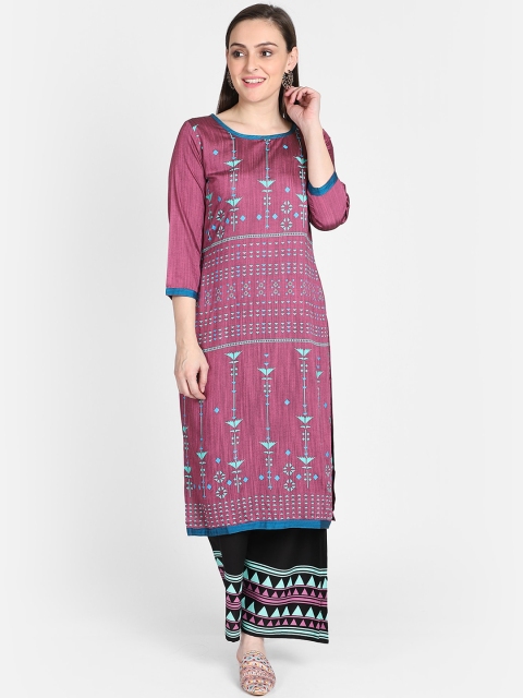 

Bani Women Women Pink & Black Printed Kurta with Palazzos