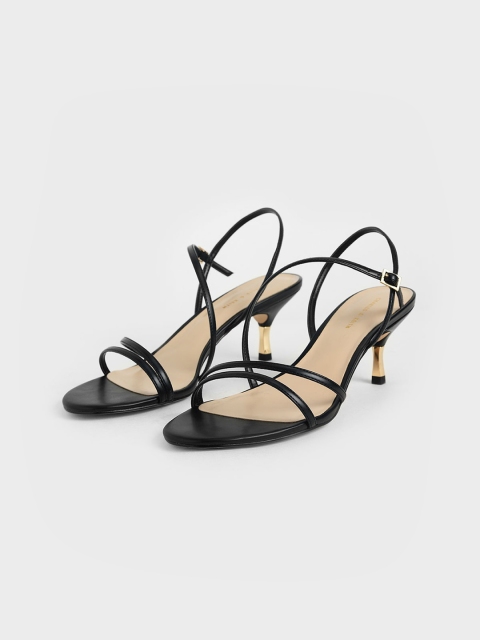 

CHARLES & KEITH Women Black Solid Sandals