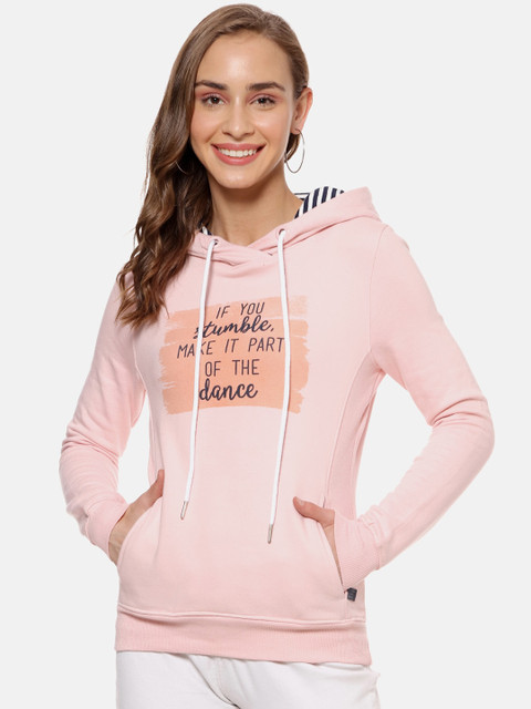 

Campus Sutra Women Pink Printed Sweatshirt