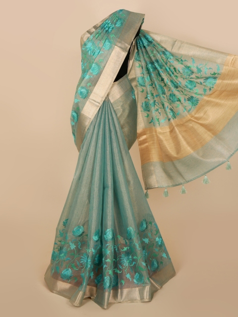 

Pothys Blue Woven Design Saree