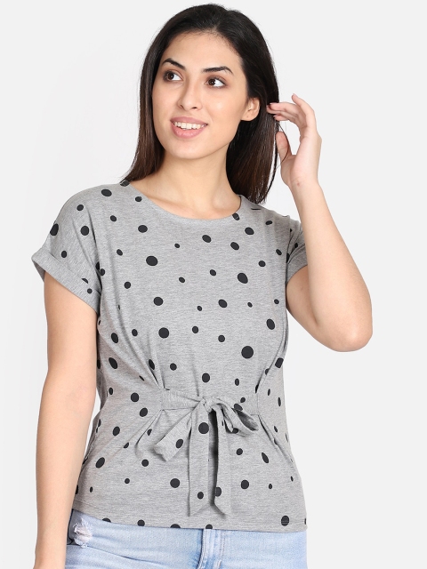 

Yaadleen Women Grey Printed Top