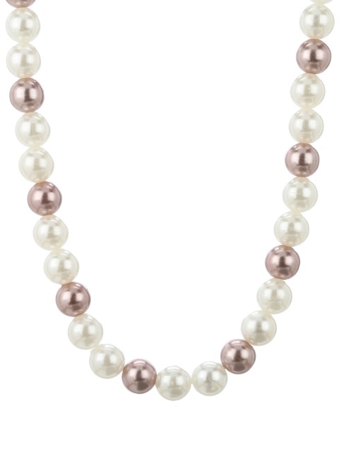 

Estele Gold-Plated & White Pearl-Beaded Handcrafted Necklace