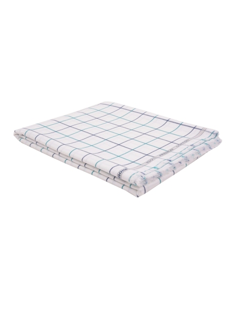

Raymond Men White & Blue Checked Unstitched Shirt Fabric With Gift Packing Box