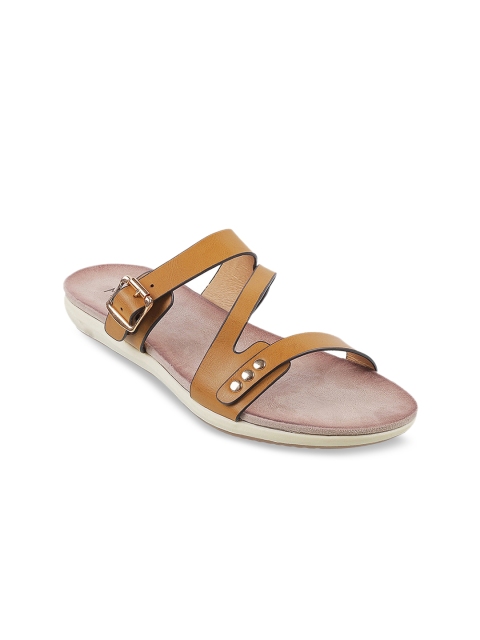 

Metro Women Khaki Colourblocked Open Toe Flats