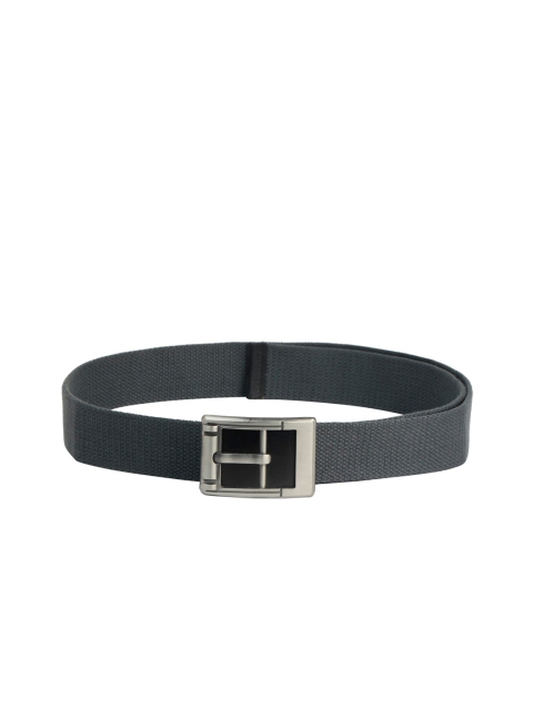 

ZEVORA Men Grey Solid Canvas Belt