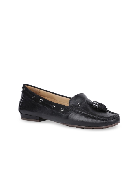 

Hush Puppies Women Black Leather Loafers