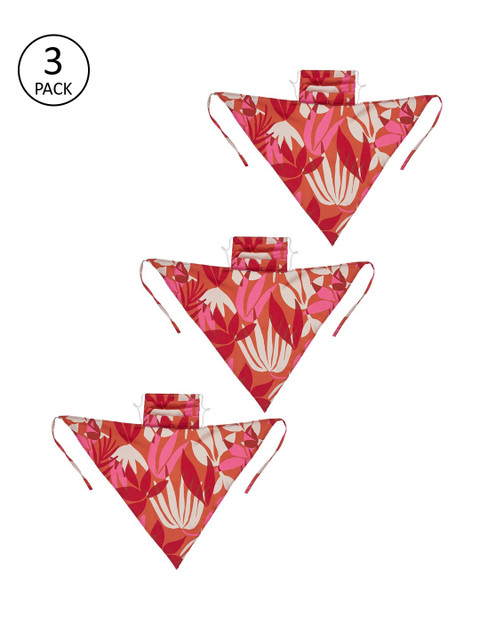

Clovia Unisex 3 Pcs Orange & Red Printed 2-Ply Reusable Scarf Style Masks
